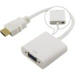 adaptateur convertisseur Audio HDMI à VGA+ câble Audio HD 3.5 P,1080mm