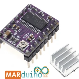 Driver DRV8825 A4988 pour Moteur pas à pas+ dissipateur thermique,