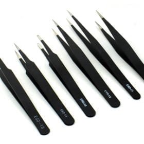 Kits Pincettes antistatiques de réparation et d'entretien en acier inoxydable