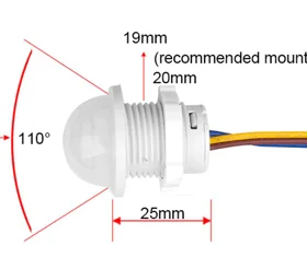 Détecteur Mini de mouvement infrarouge 220v