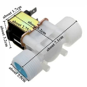 Électrovanne électrique en plastique 12V DC 3/4 "N/C