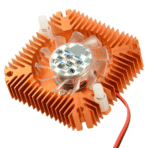 Radiateur en aluminium doré, 55mm, 2 broches,