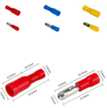 connecteur de fil femelle et mâle (paire) électrique de Type balle à sertir en laiton