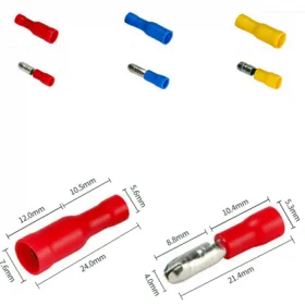 connecteur de fil femelle et mâle (paire) électrique de Type balle à sertir en laiton